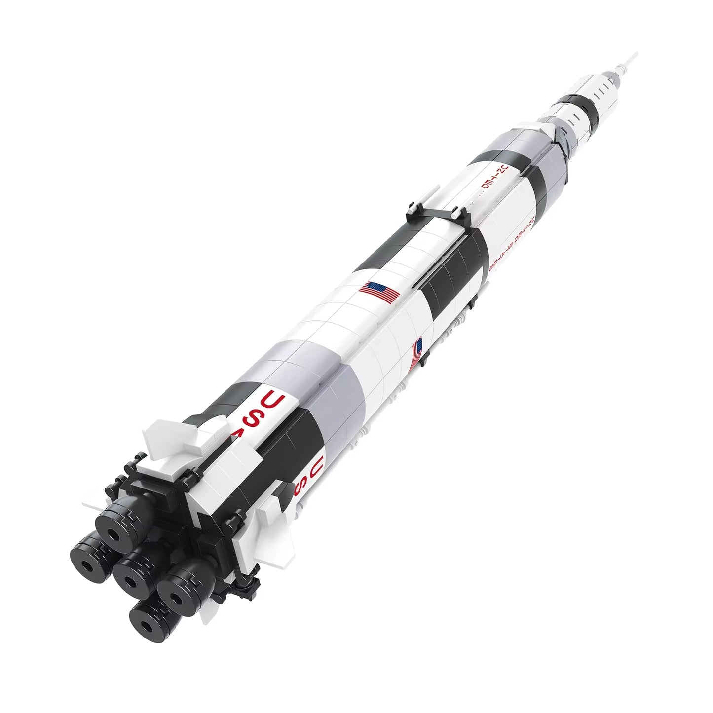 Apollo Saturn V Raket Bouwset – Ruimtevaart Schaalmodel van Bouwblokken (602 stuks, 59 cm)