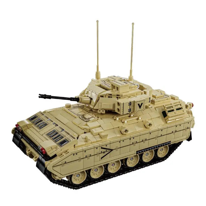 M2 Bradley Pantservoertuig Bouwset – Militair Schaalmodel van Bouwblokken