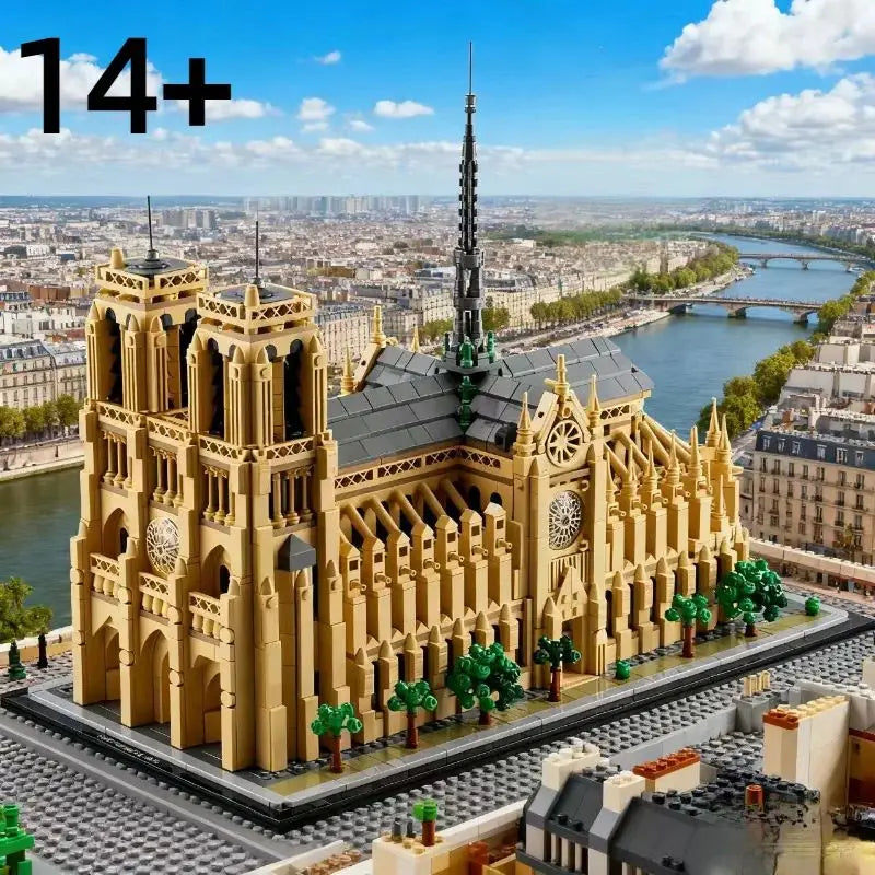 Notre-Dame Parijs Bouwset – Architectuur Schaalmodel Kathedraal van Bouwblokken (4383 stuks)