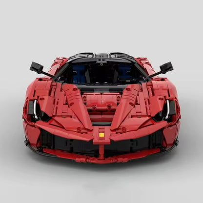 Rode Ferrari Daytona 1:8 Schaal Bouwblokset met Openende Deuren