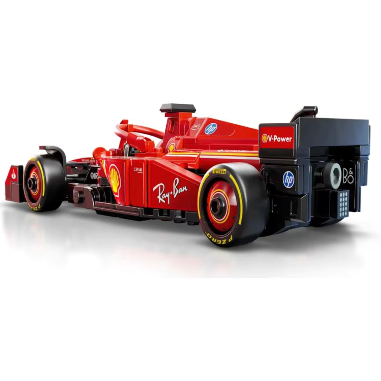 Rode F1 Raceauto SF-24 Bouwblokset met Bestuurder