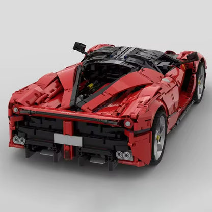 Rode Ferrari Daytona 1:8 Schaal Bouwblokset met Openende Deuren