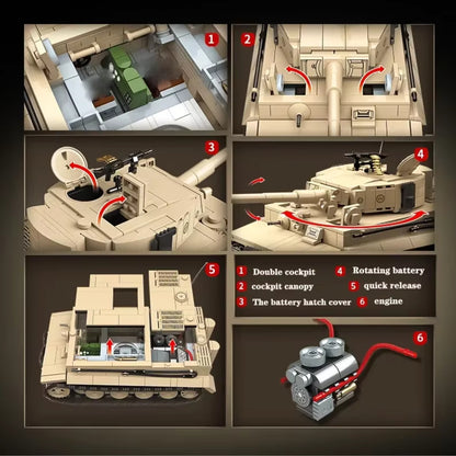 WWII Tiger I Zware Tank Bouwblokset