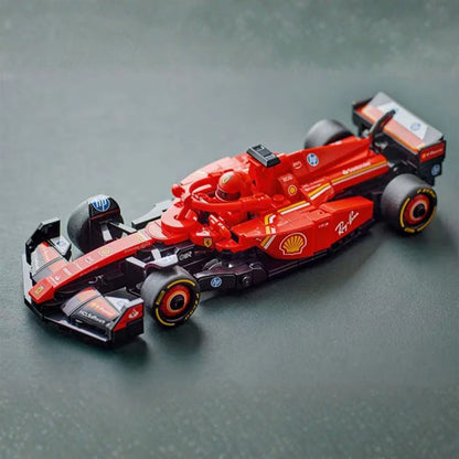 Rode F1 Raceauto SF-24 Bouwblokset met Bestuurder