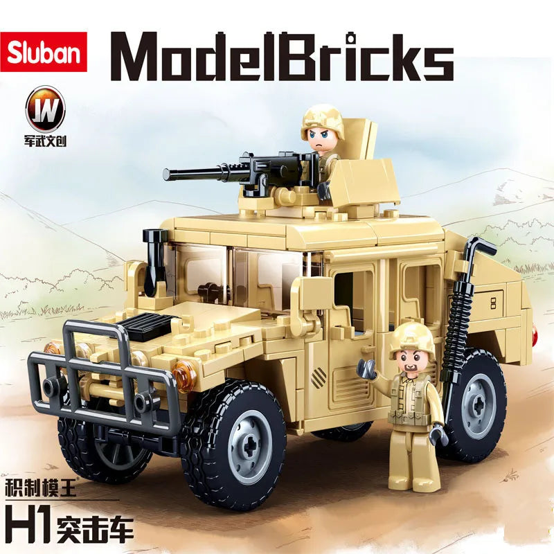 Militaire Humvee Bouwset – Legervoertuig Schaalmodel van Bouwblokken (265 stuks)