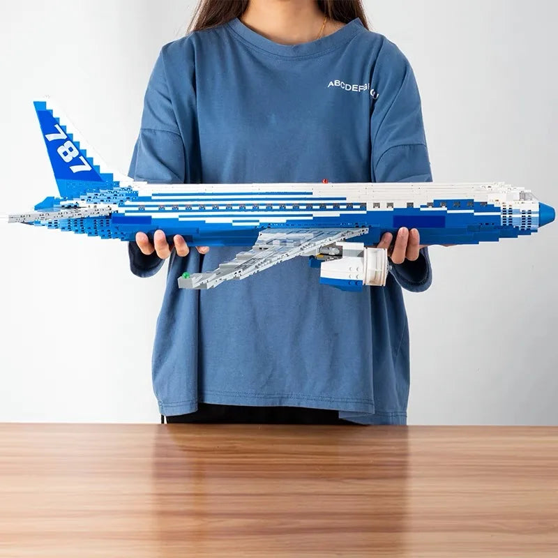 Boeing 787 Vliegtuig Bouwset – Passagiersvliegtuig Schaalmodel van Bouwblokken