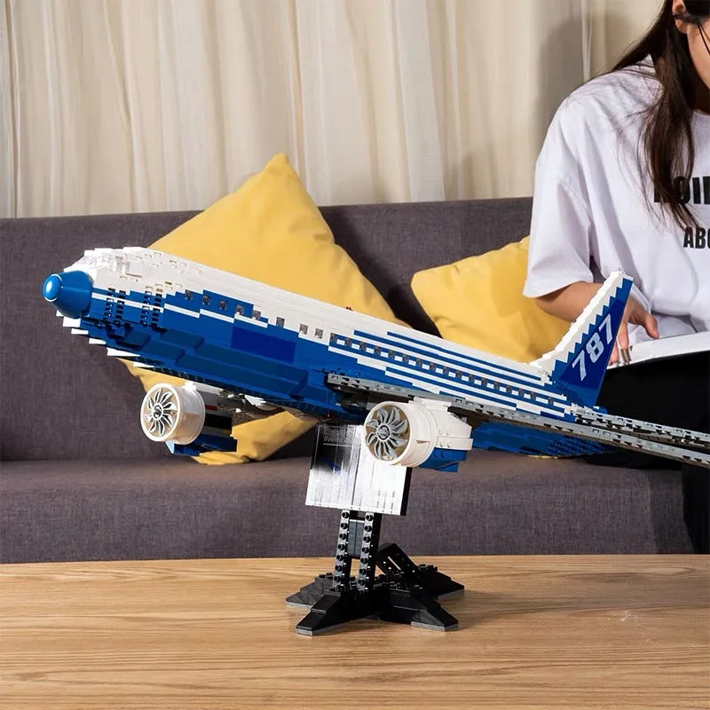 Boeing 787 Vliegtuig Bouwset – Passagiersvliegtuig Schaalmodel van Bouwblokken