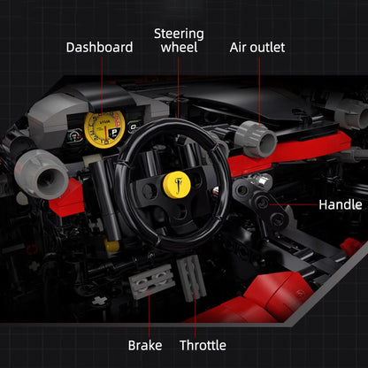 Ferrari LaFerrari Hypercar Bouwset – Schaalmodel Sportauto van Bouwblokken (4739 stuks)