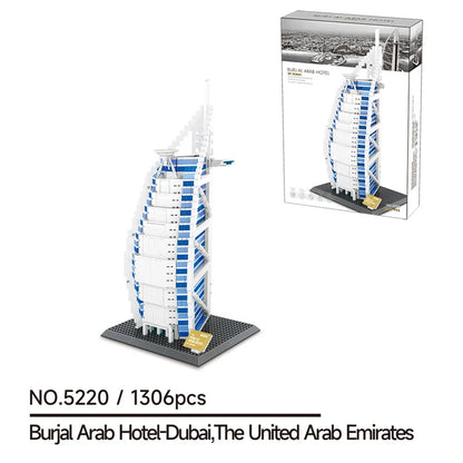 Burj Al Arab Dubai Bouwset – Architectuur Schaalmodel van Bouwblokken (1306 stuks)