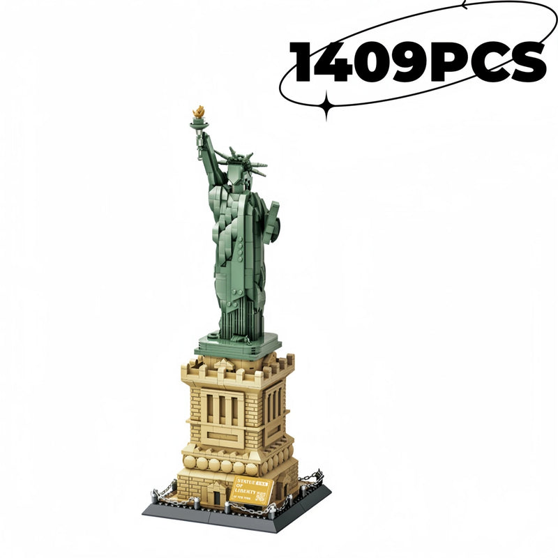 Vrijheidsbeeld New York Bouwset – Architectuur Schaalmodel van Bouwblokken (1409 stuks)