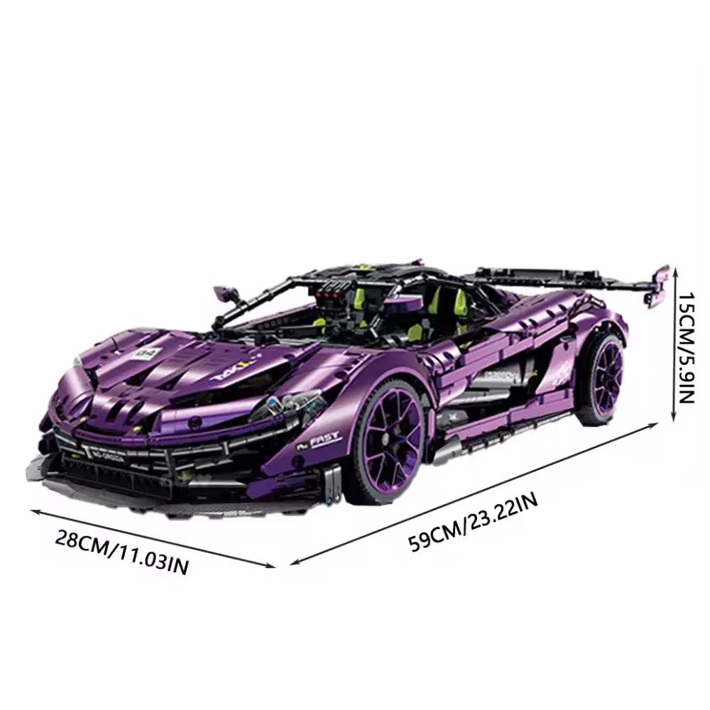 McLaren P1 Hypercar Bouwset – Schaalmodel Racewagen van Bouwblokken (3568 stuks)