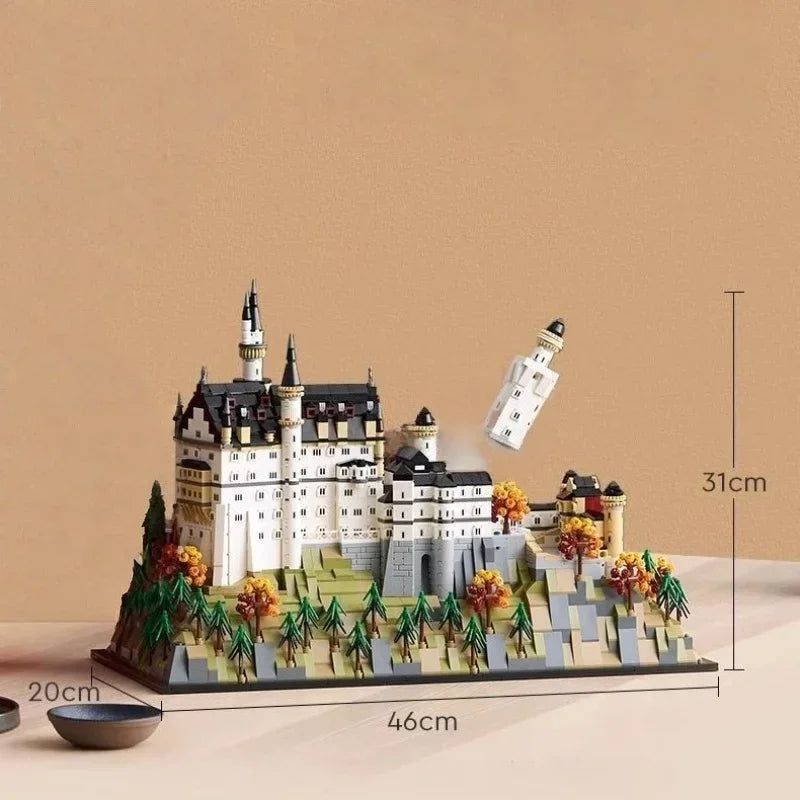 Slot Neuschwanstein Bouwset – Architectuur Schaalmodel van Bouwblokken
