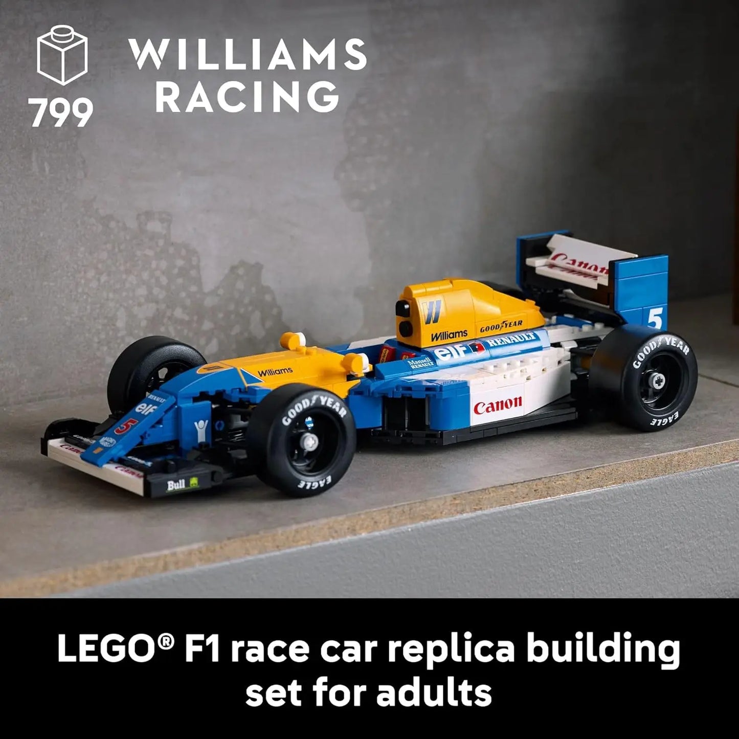 Williams FW14B F1 Racewagen Bouwset – Klassiek Schaalmodel van Bouwblokken