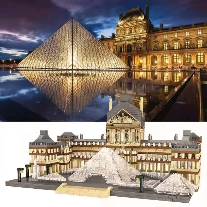 Louvre Parijs Bouwset – Architectuur Schaalmodel van Bouwblokken (3377 stuks)