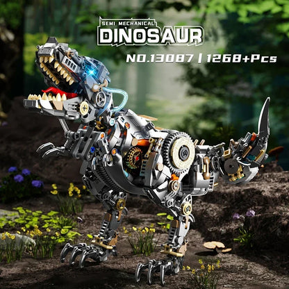 Mechanische T-Rex Bouwset met LED-Verlichting – Dinosaurus Schaalmodel (1268 stuks)