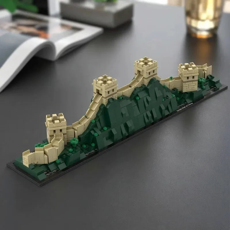 Chinese Muur Bouwset – Architectuur Schaalmodel met Landschap van Bouwblokken