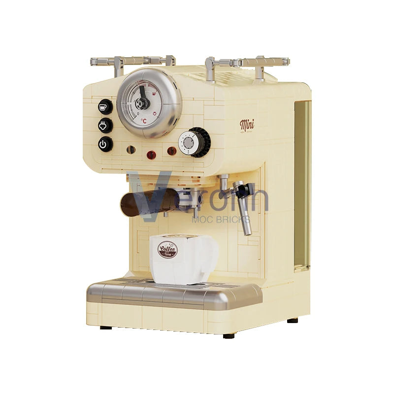 Koffiemachine Bouwset – Espressoapparaat Schaalmodel van Bouwblokken