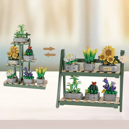 Bloemenboeket Bouwset – Kunstbloemen voor Decoratie van Bouwblokken