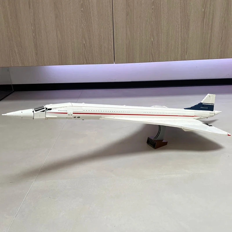 Concorde Vliegtuig Bouwset – Supersonisch Passagiersvliegtuig Schaalmodel van Bouwblokken