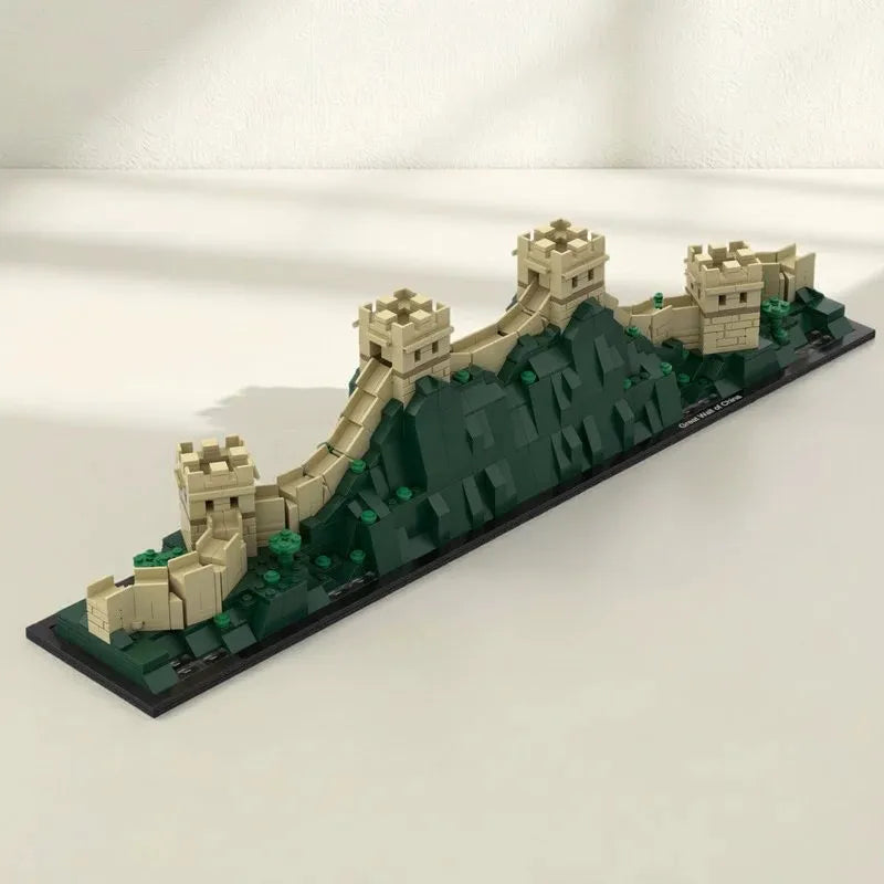 Chinese Muur Bouwset – Architectuur Schaalmodel met Landschap van Bouwblokken