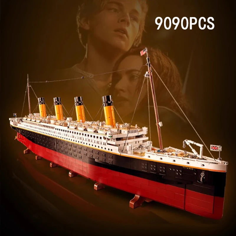 Titanic Bouwset met LED-Verlichting – Groot Schaalmodel Cruiseschip (9090 stuks)