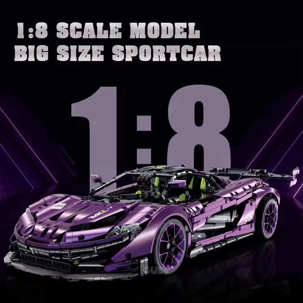 McLaren P1 Hypercar Bouwset – Schaalmodel Racewagen van Bouwblokken (3568 stuks)