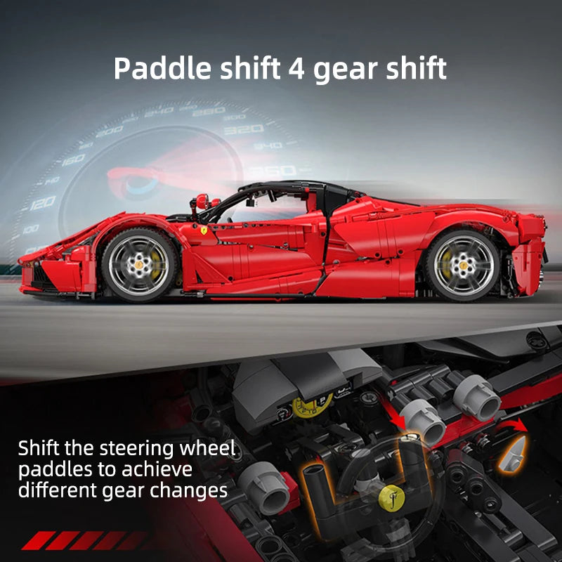 Ferrari LaFerrari Hypercar Bouwset – Schaalmodel Sportauto van Bouwblokken (4739 stuks)