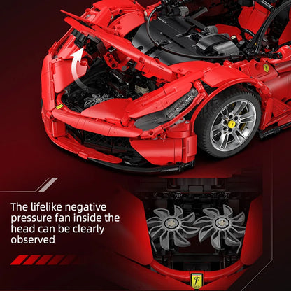 Ferrari LaFerrari Hypercar Bouwset – Schaalmodel Sportauto van Bouwblokken (4739 stuks)
