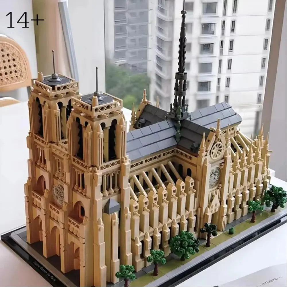 Notre-Dame Parijs Bouwset – Architectuur Schaalmodel Kathedraal van Bouwblokken (4383 stuks)