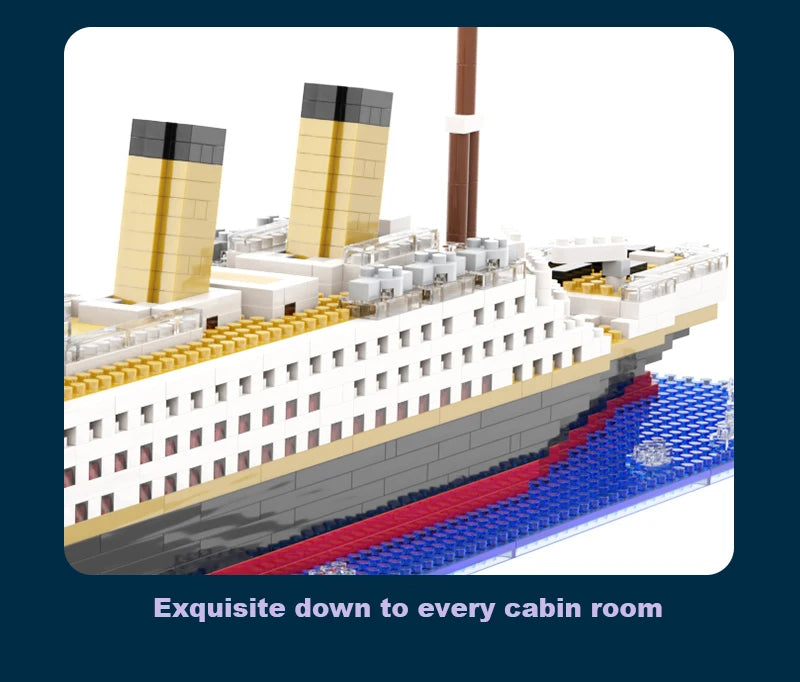 Titanic Bouwset – Groot Schaalmodel Stoomschip van Bouwblokken