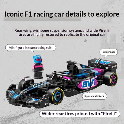 Alpine F1 Racewagen Bouwset – Schaalmodel met Coureur Minifiguur
