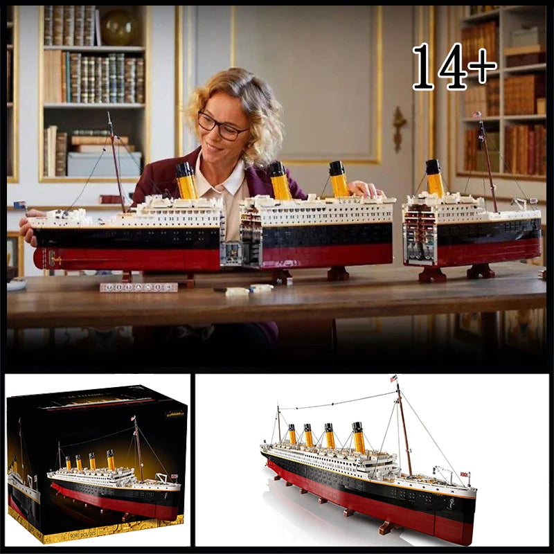 Titanic Bouwset met LED-Verlichting – Groot Schaalmodel Cruiseschip (9090 stuks)