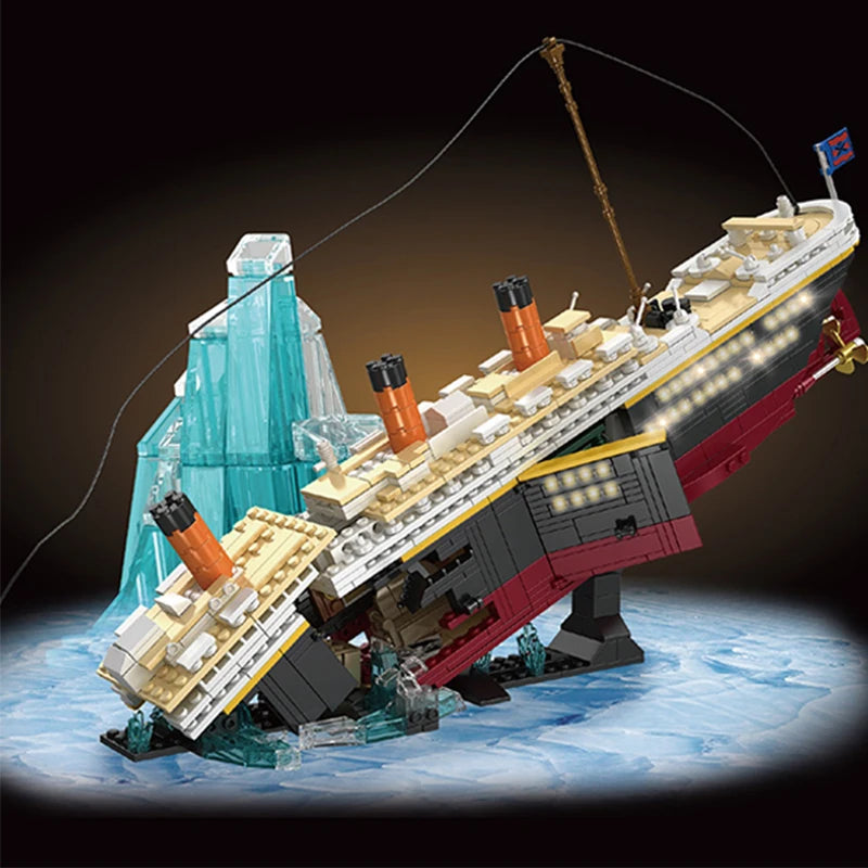 RMS Titanic Bouwset 2-in-1 met LED – Schaalmodel Schip & Wrak (2288 stuks)