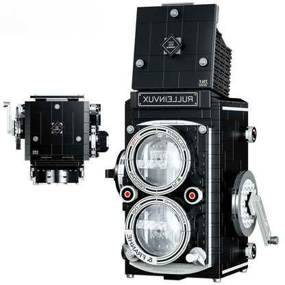 Vintage Fotocamera Bouwset – Retro Schaalmodel van Bouwblokken (622 stuks)