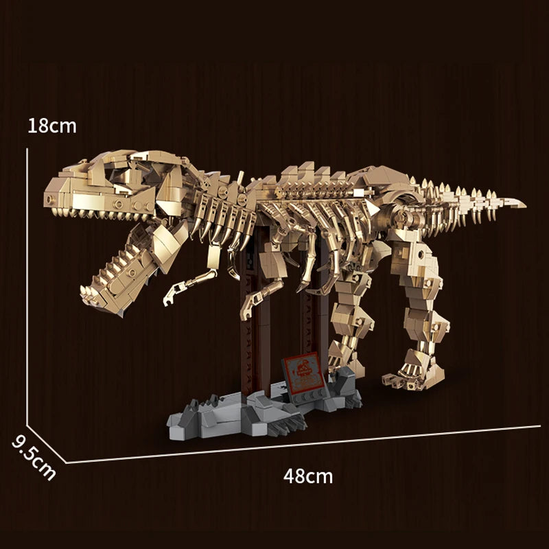 T-Rex Skelet Bouwset – Dinosaurus Fossiel Schaalmodel van Bouwblokken (850 stuks)