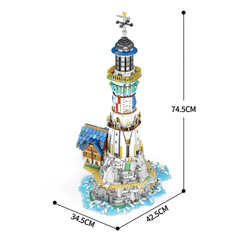 3228 Stuks Middeleeuwse Vuurtoren Bouwstenen Set