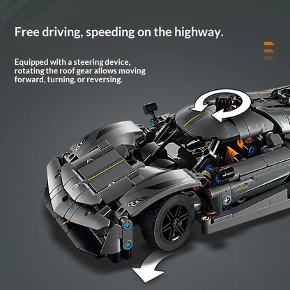 Koenigsegg Jesko Absolut Bouwset – Grijs Schaalmodel Hypercar van Bouwblokken