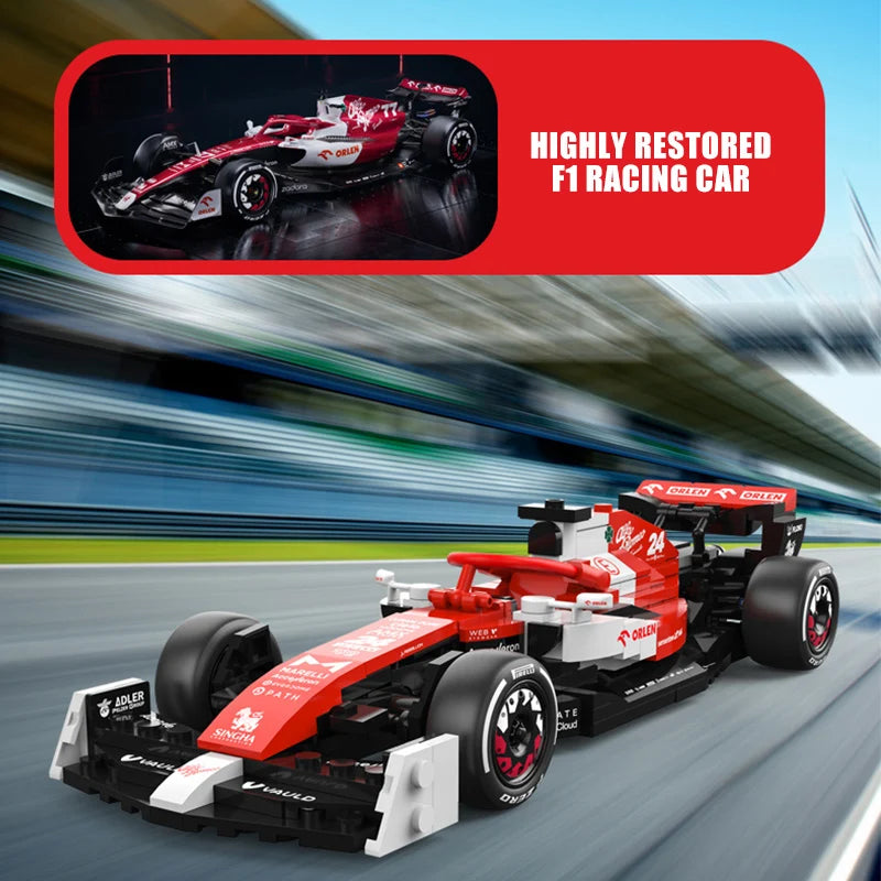 Alfa Romeo C42 F1 Racewagen Bouwset – Schaalmodel 1:24 van Bouwblokken
