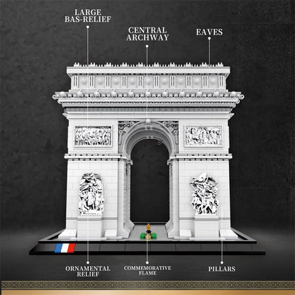 Arc de Triomphe Parijs Bouwset – Architectuur Schaalmodel van Bouwblokken (3381 stuks)