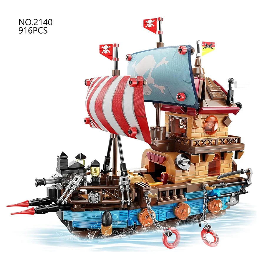 Piratenschip Bouwstenen Set met LED-verlichting