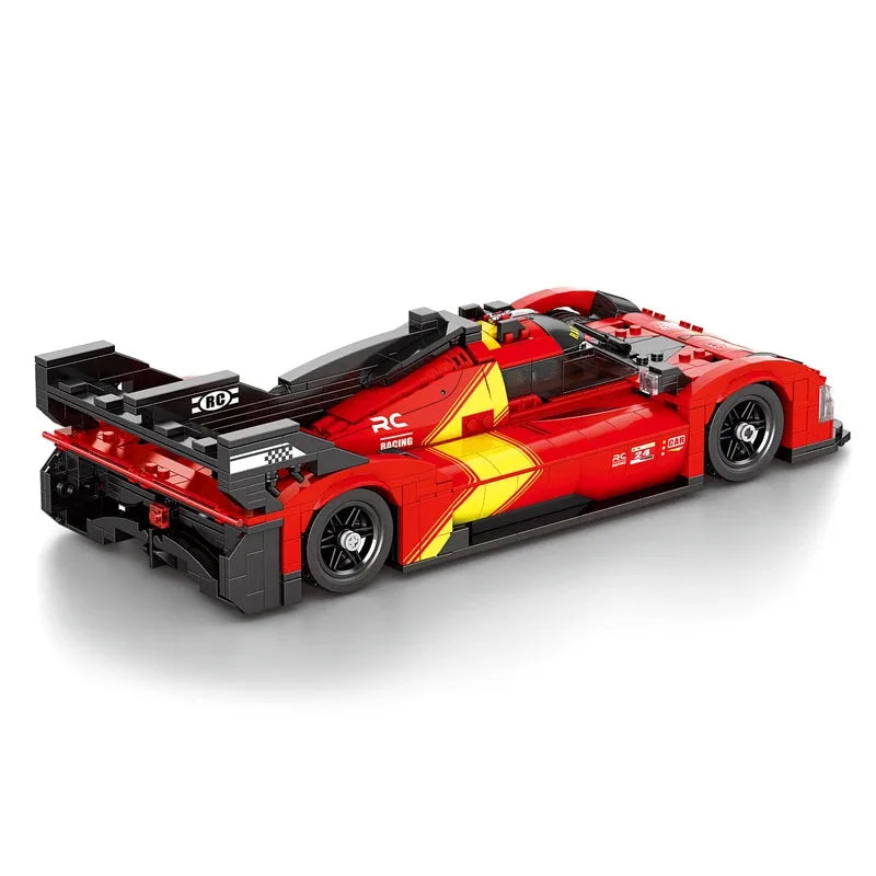 Rode Supercar Bouwset – Schaalmodel 1:16 Racewagen van Bouwblokken (1370 stuks)