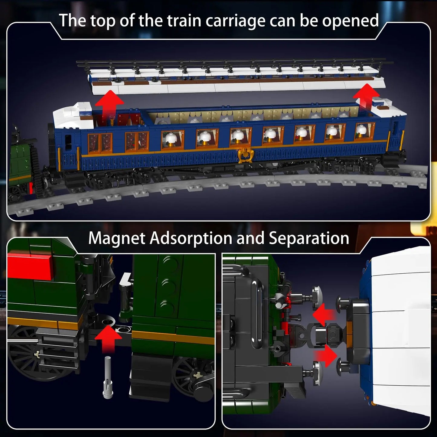 Orient Express Stoomlocomotief Bouwset – Schaalmodel Trein van Bouwblokken
