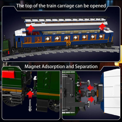 Orient Express Stoomlocomotief Bouwset – Schaalmodel Trein van Bouwblokken