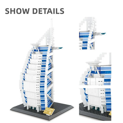 Burj Al Arab Dubai Bouwset – Architectuur Schaalmodel van Bouwblokken (1306 stuks)