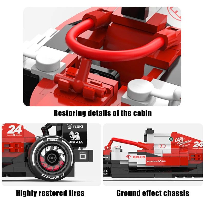 Alfa Romeo C42 F1 Racewagen Bouwset – Schaalmodel 1:24 van Bouwblokken