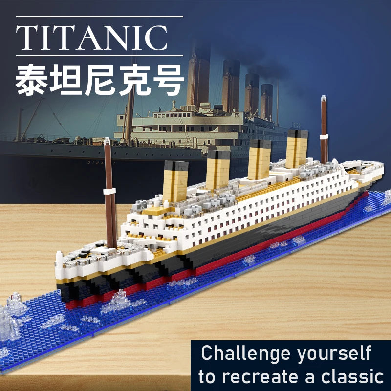Titanic Bouwset – Groot Schaalmodel Stoomschip van Bouwblokken