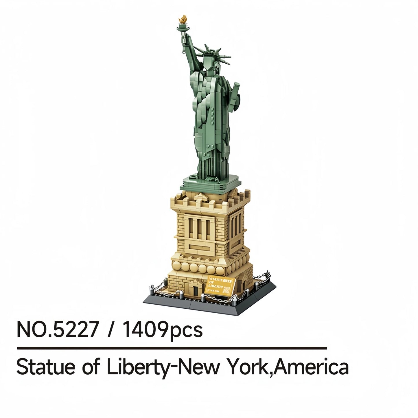 Vrijheidsbeeld New York Bouwset – Architectuur Schaalmodel van Bouwblokken (1409 stuks)