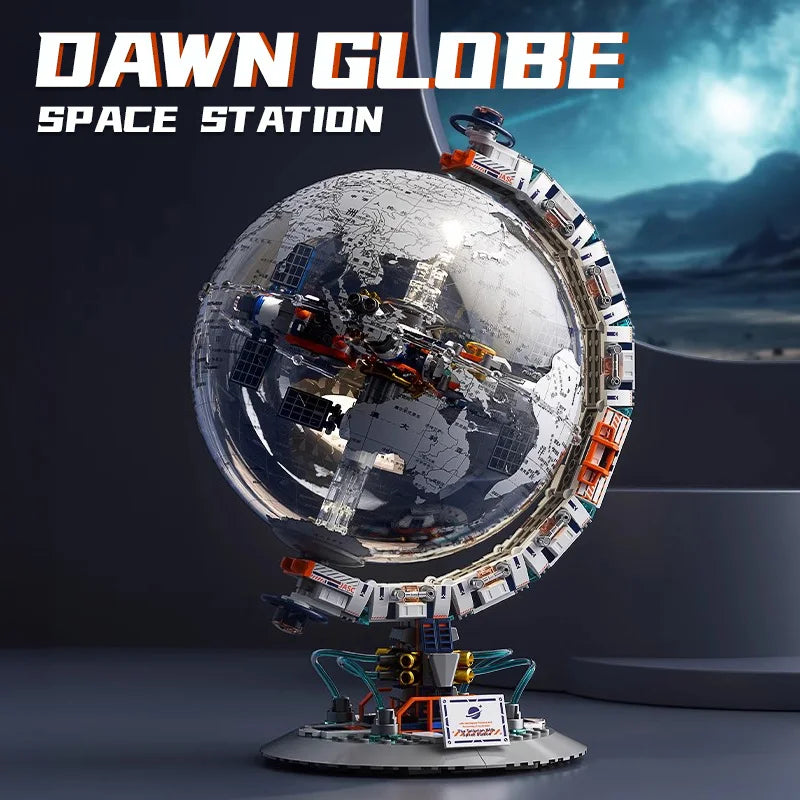 Creatieve Ruimtestation Transparante Globe Bouwstenen Set