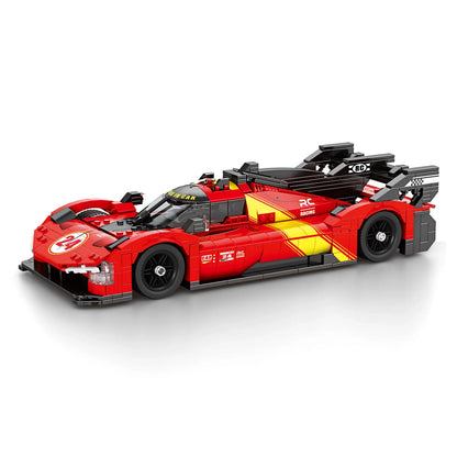 Rode Supercar Bouwset – Schaalmodel 1:16 Racewagen van Bouwblokken (1370 stuks)