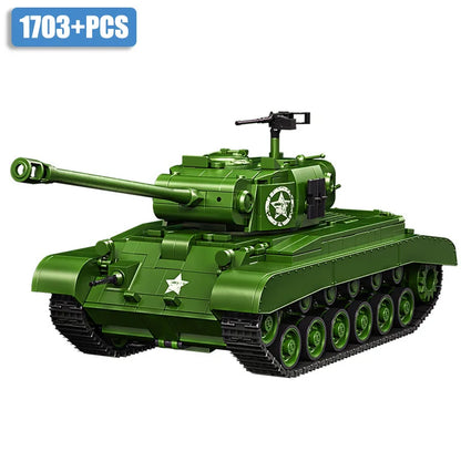WO2 M4 Sherman Tank Bouwset – Militair Schaalmodel van Bouwblokken
